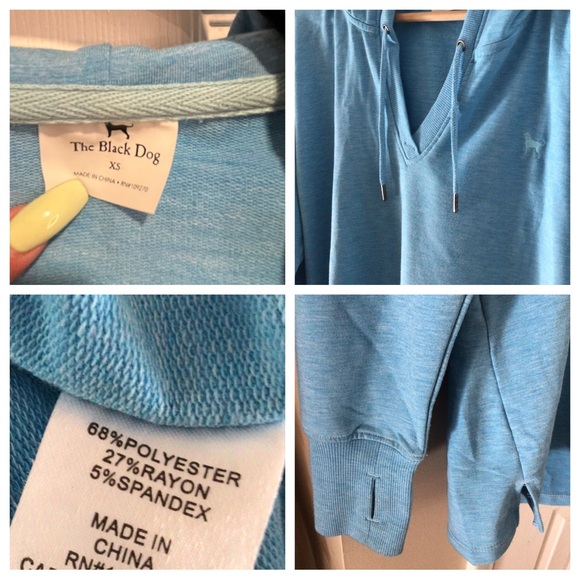 The Black Dog Light Blue Hooded Sweatshirt - Picture 2 of 4